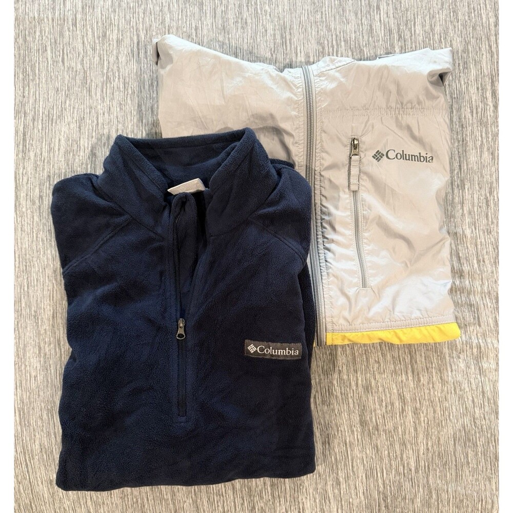 Columbia Men’s Steens Mountain Half Zip Pullover M & Carbon Hill Windbreaker L